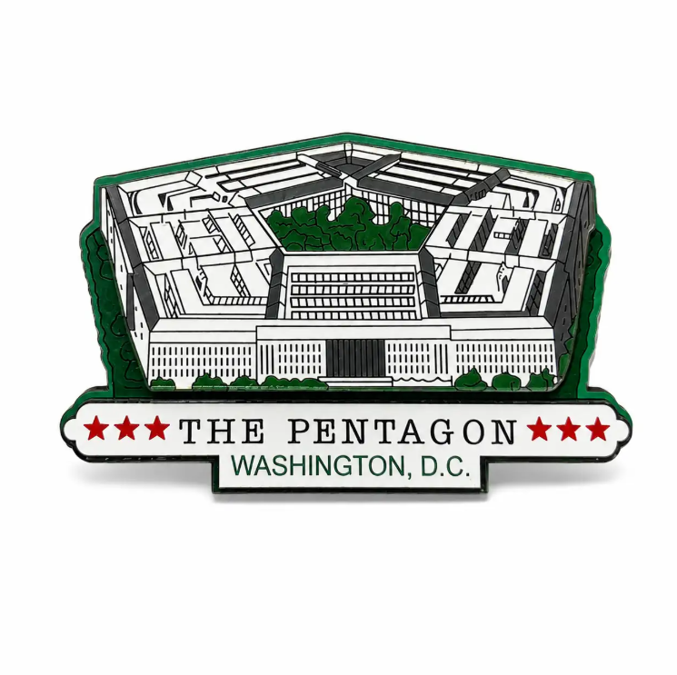 The Pentagon Wood Magnet