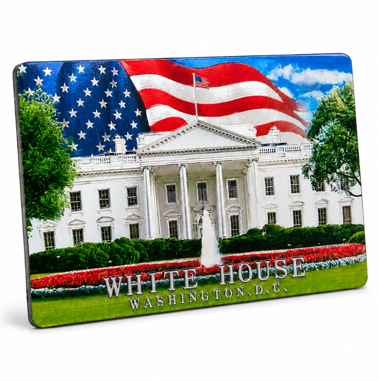 The White House Shiny Fridge Magnet