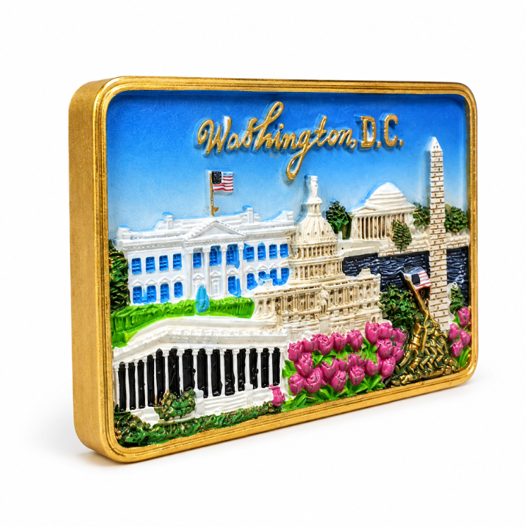 Washington D.C. Patriotic Landmark Panorama Ceramic Magnet