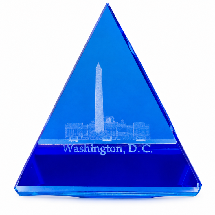 Blue Pyramid Washington DC Crystal