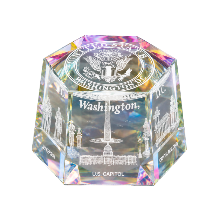 Rainbow Washington DC Panorama Crystal