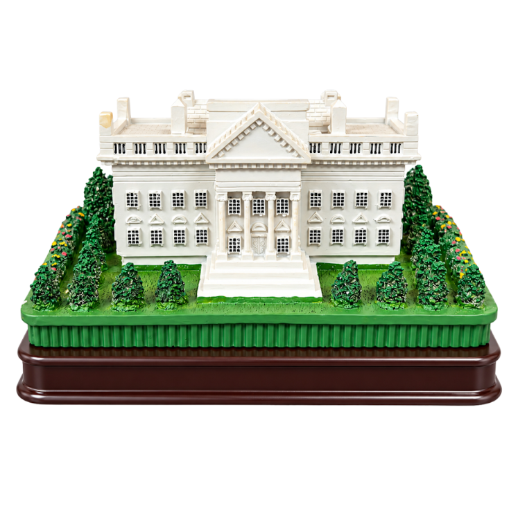 White House Building Replica with Display Base