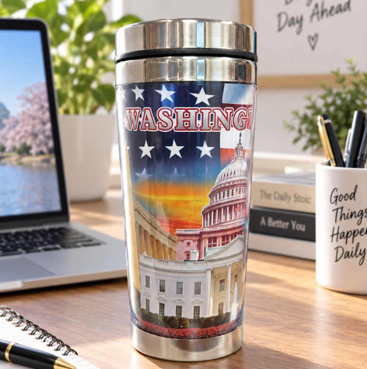 Washington DC Patriotic Panorama Travel Tumbler