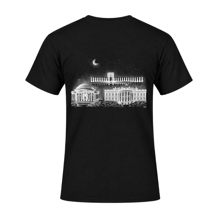 Washington DC Night Landmarks T-Shirt