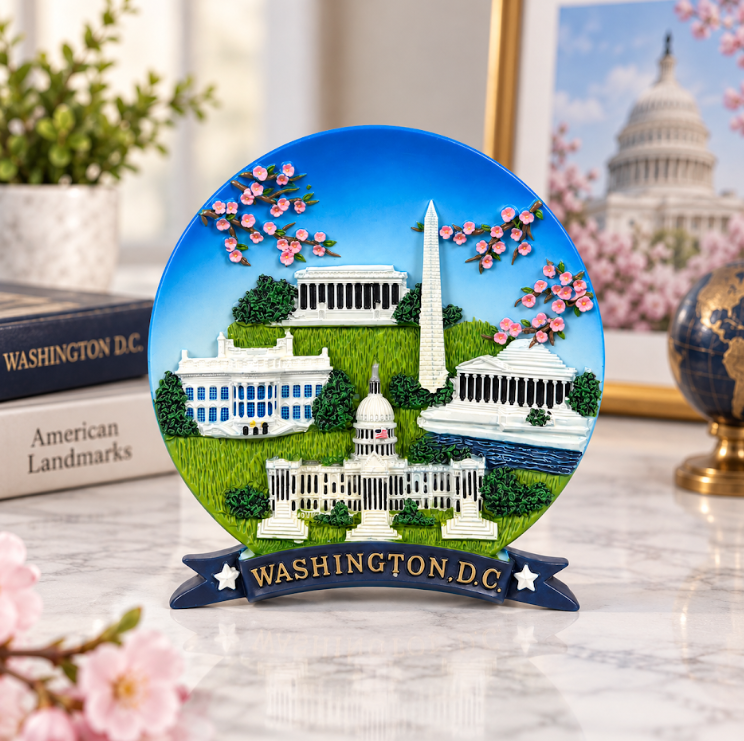 Mini Cherry Blossom Washington DC Landmark Ceramic Plate
