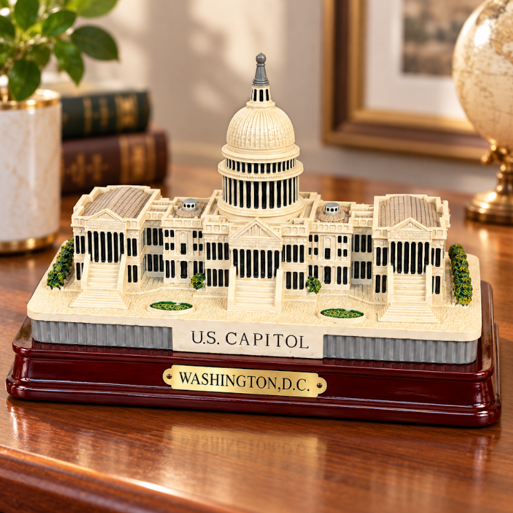 U.S. Capitol Building Replica with Display Base