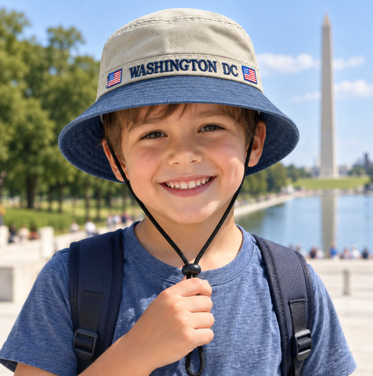 Kids Washington DC USA Bucket Hat