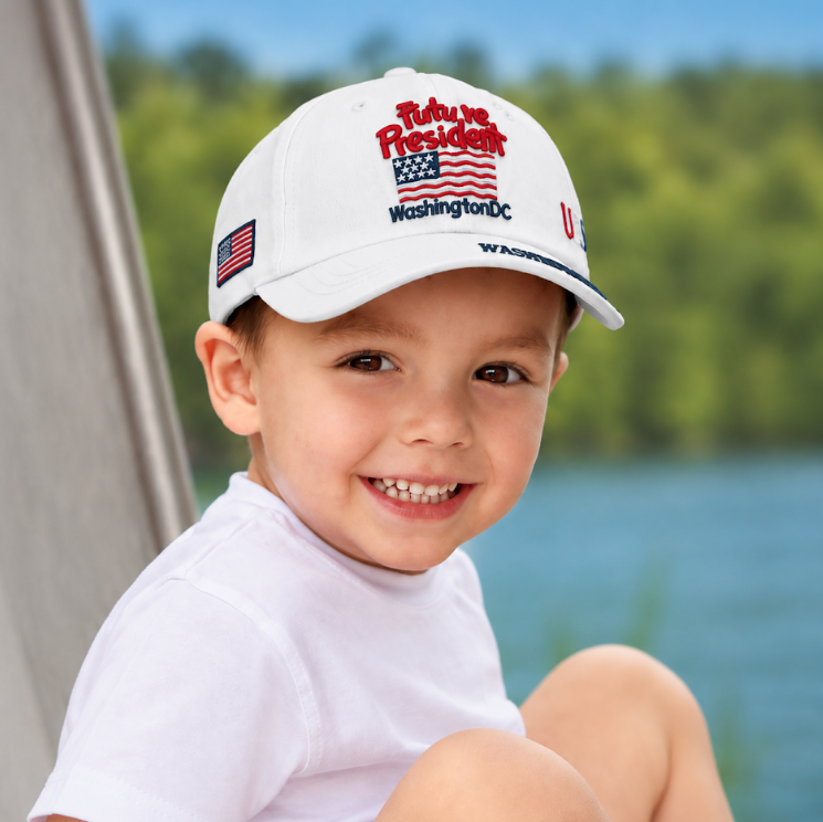 Kids Future President Washington DC Soft Cap