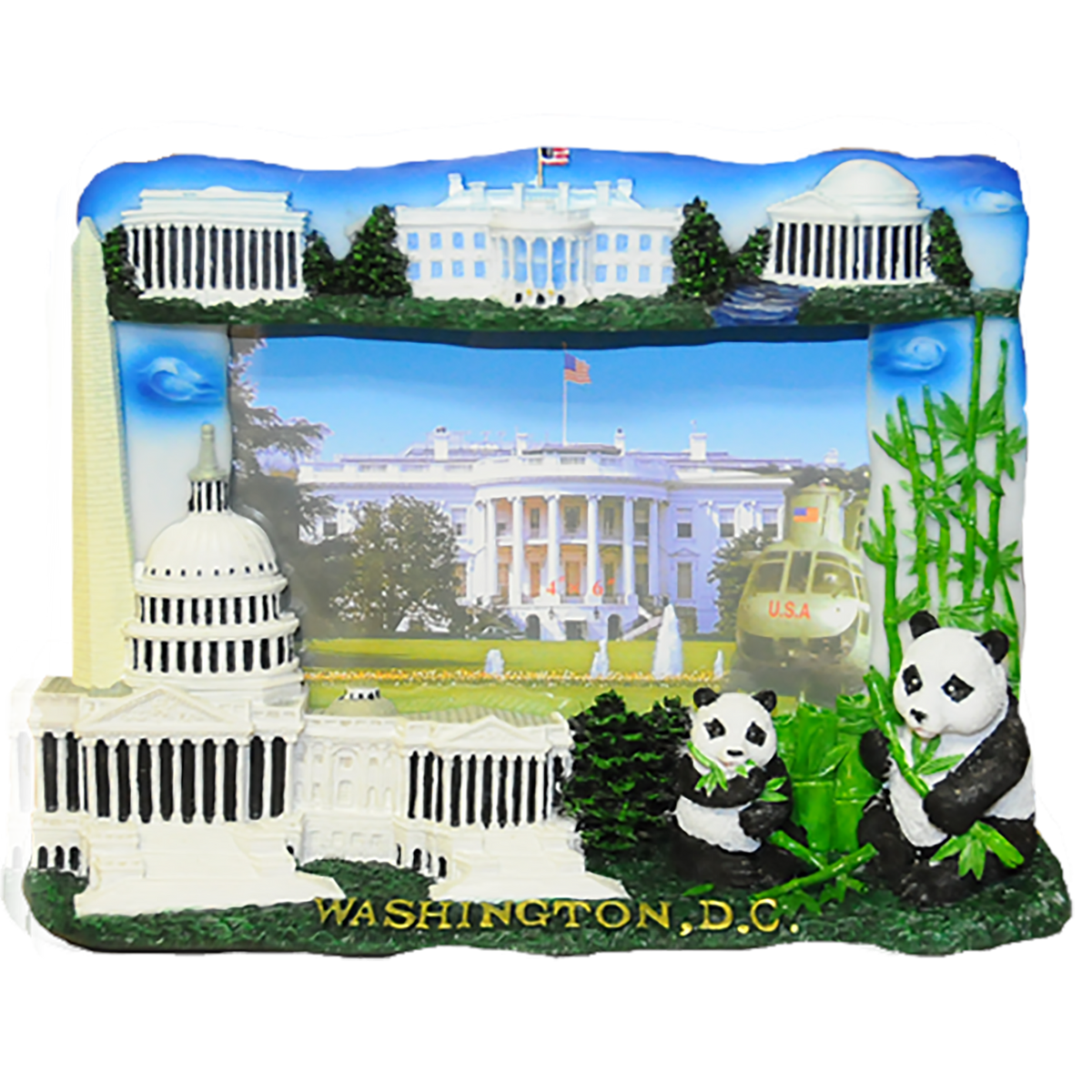 Pandas Washington DC Panorama Picture Frame 8.5" X 6"