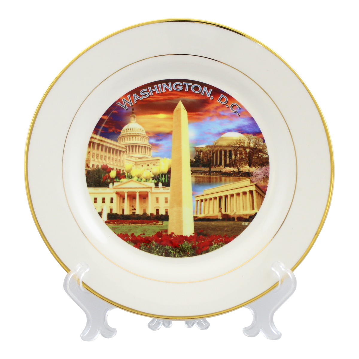 Washington DC Monuments at Twilight Porcelain Plate 8"