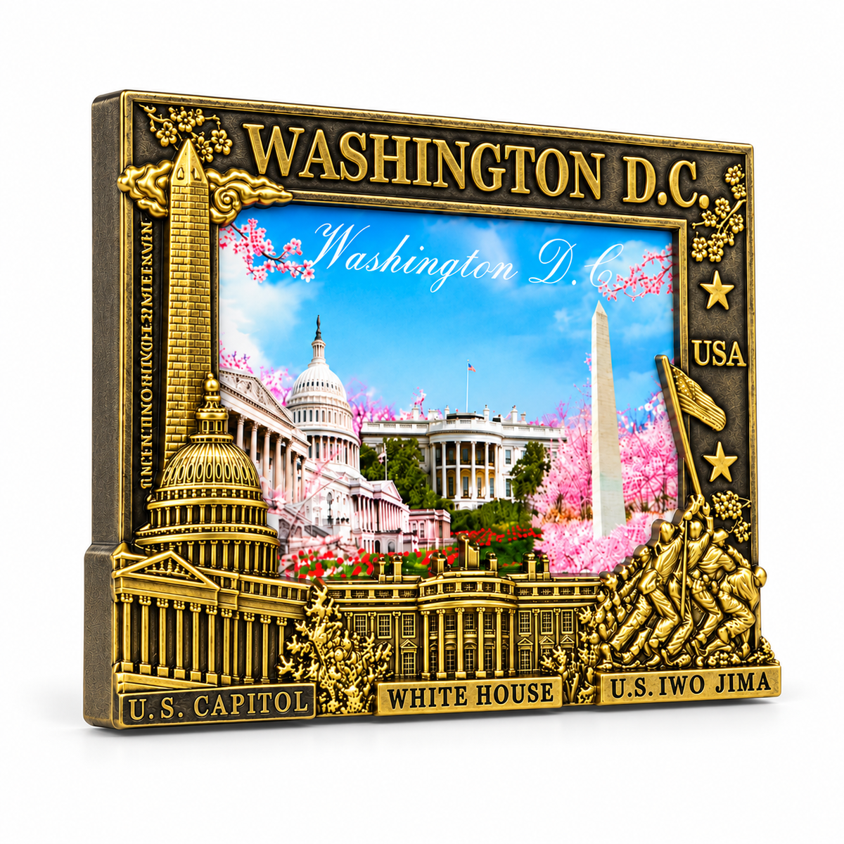 Washington DC Black & Gold Picture Frame