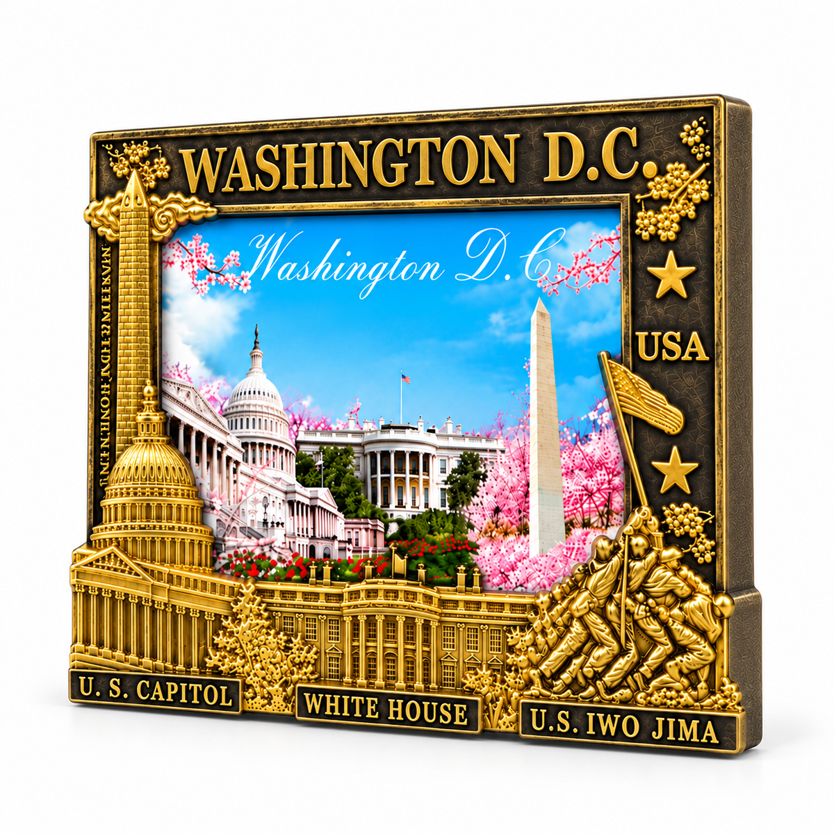 Washington DC Black & Gold Picture Frame