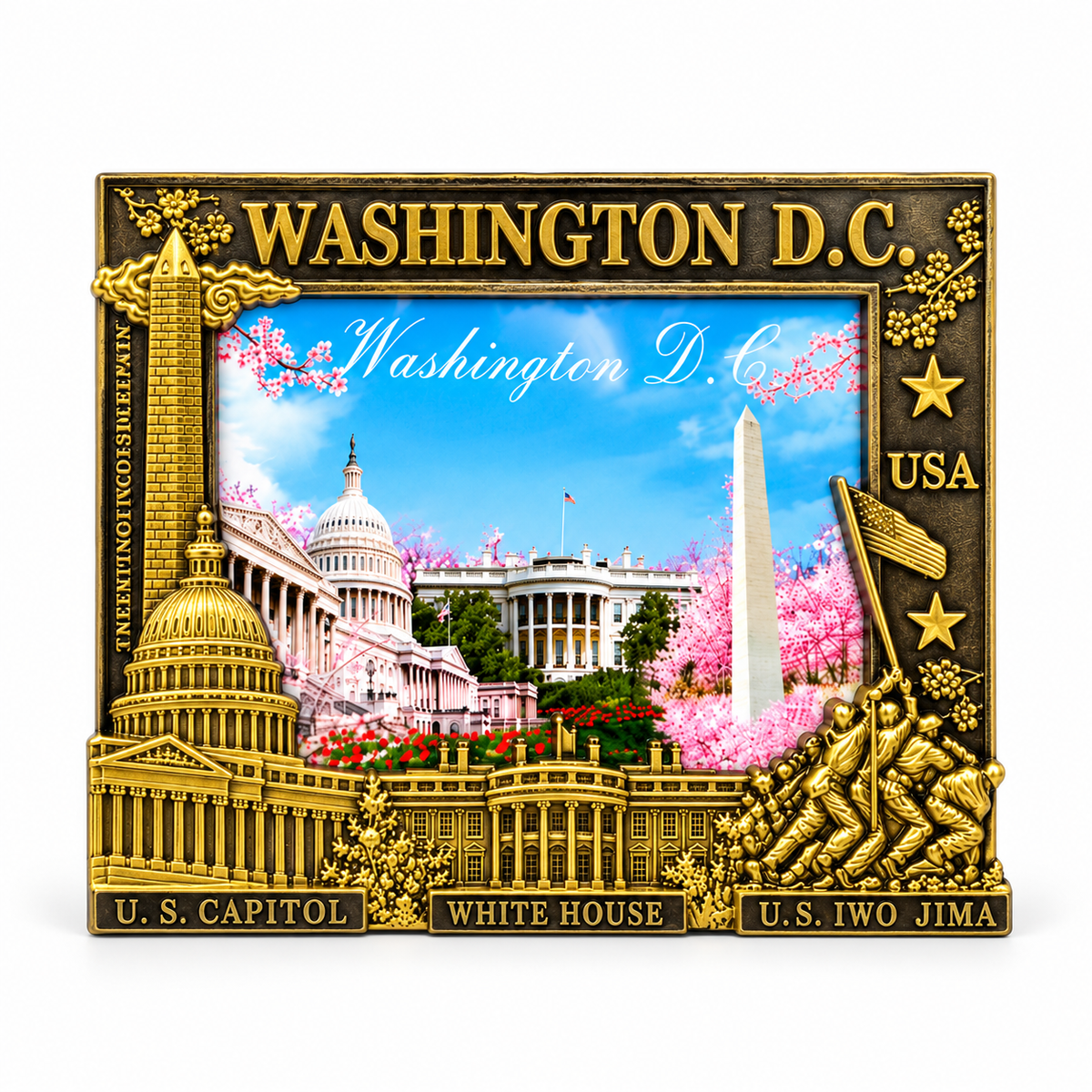 Washington DC Black & Gold Picture Frame