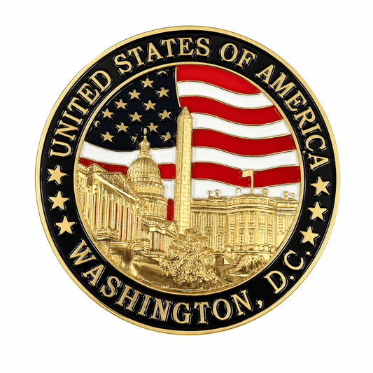 Washington DC USA Panorama Collectible Gold Coin