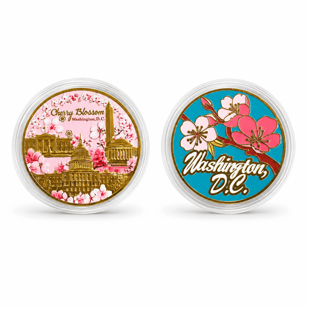 Washington DC Landmark Cherry Blossom Collectible Coin