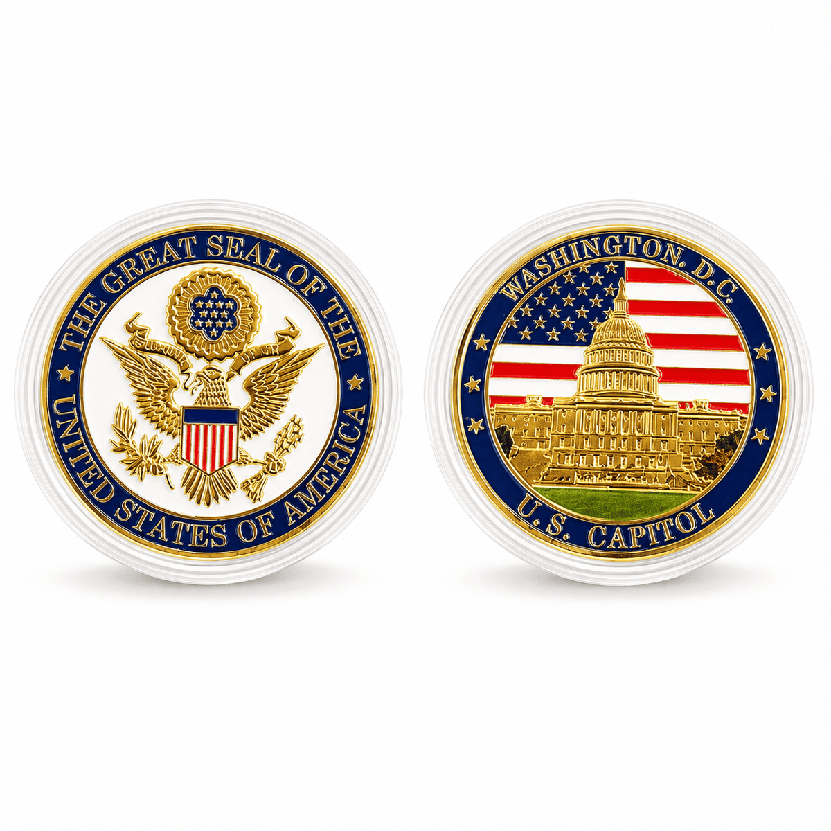 U.S. Capitol & Presidential Seal Collectible Gold Coin