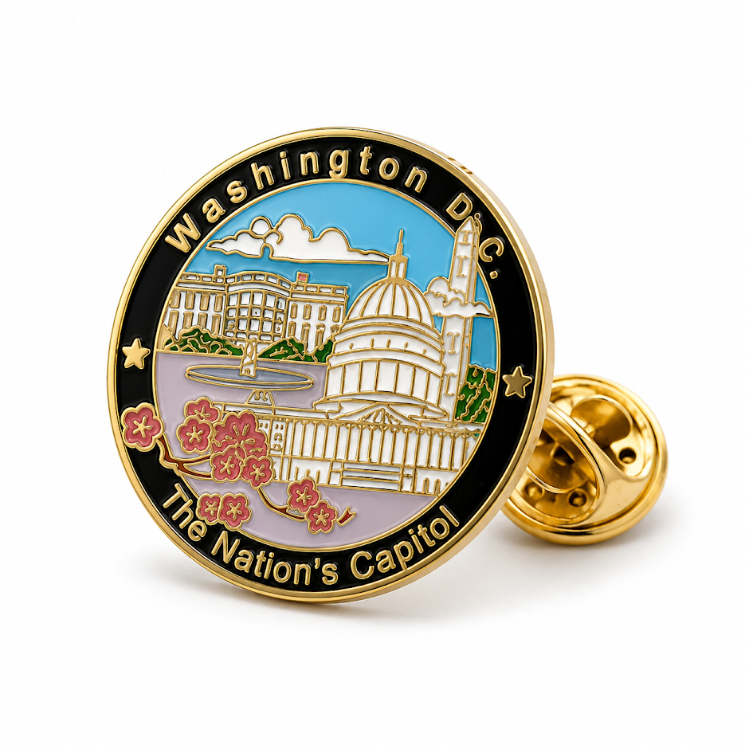 Panorama Cherry Blossom Lapel Pin
