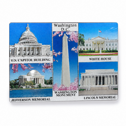 Washington DC Landmarks Shiny Fridge Magnet