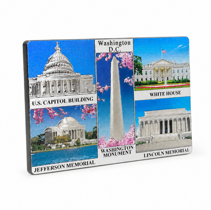 Washington DC Landmarks Shiny Fridge Magnet