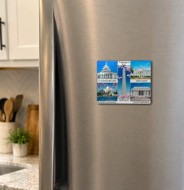 Washington DC Landmarks Shiny Fridge Magnet