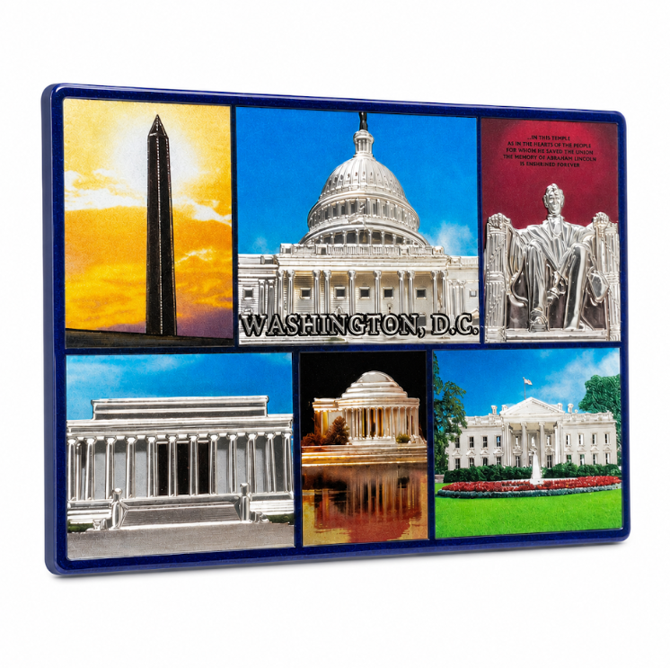 Washington DC Landmarks Shiny Fridge Magnet