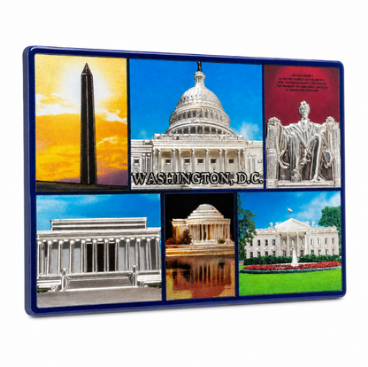 Washington DC Landmarks Shiny Fridge Magnet