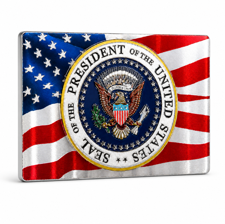 Presidential Seal Flag Shiny Fridge Magnet