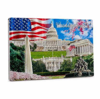 Washington DC Patriotic Monuments Shiny Fridge Magnet