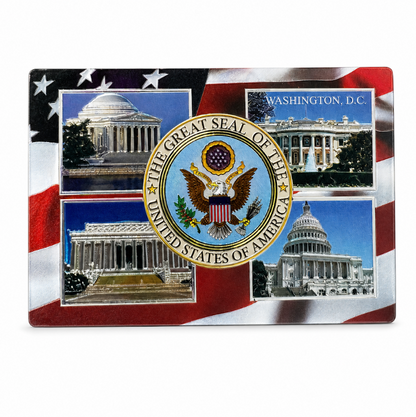 Seal Flag Washington D.C. Shiny Fridge Magnet