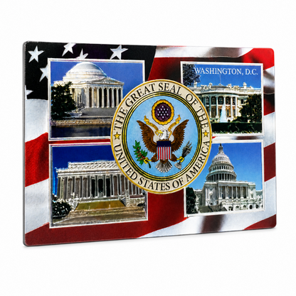 Seal Flag Washington D.C. Shiny Fridge Magnet