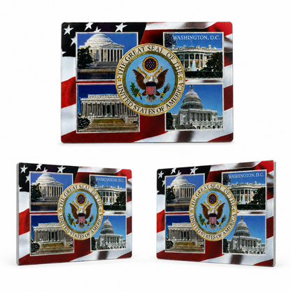 Seal Flag Washington D.C. Shiny Fridge Magnet