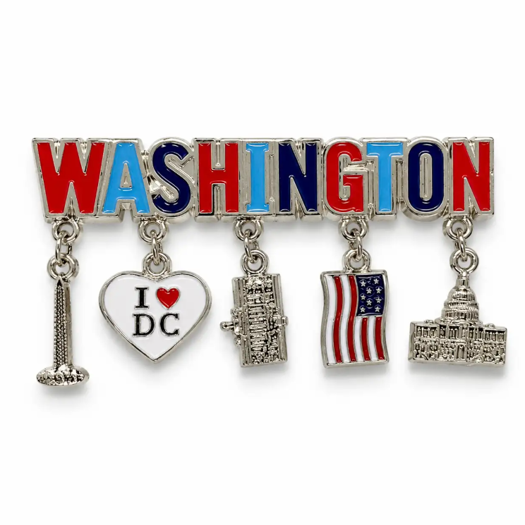 Washington DC Charm Metal Magnet