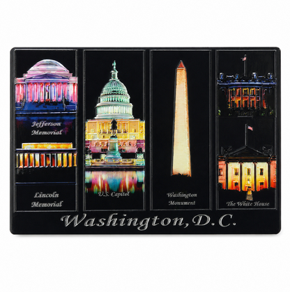 Night DC Panorama Shiny Fridge Magnet