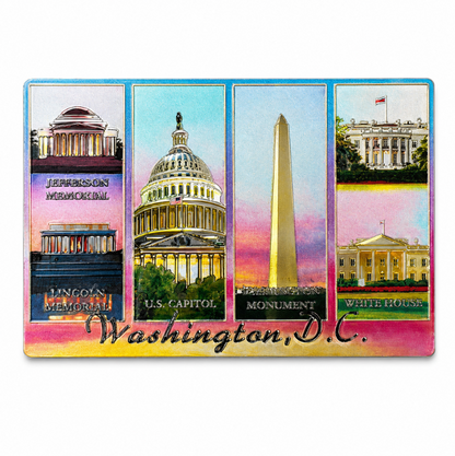 Washington DC Panorama Daytime Shiny Fridge Magnet