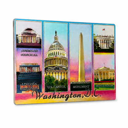 Washington DC Panorama Daytime Shiny Fridge Magnet