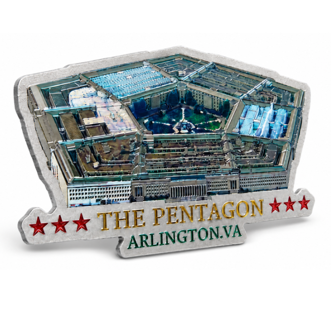 Pentagon Shiny Fridge Magnet