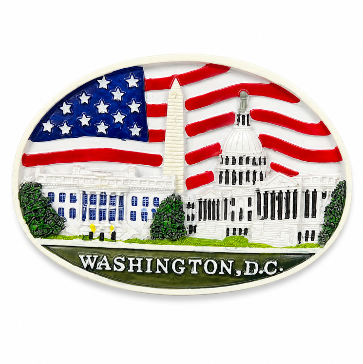 Cherry Blossom Oval DC Panorama Ceramic Magnet