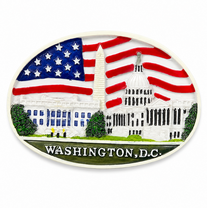 Cherry Blossom Oval DC Panorama Ceramic Magnet