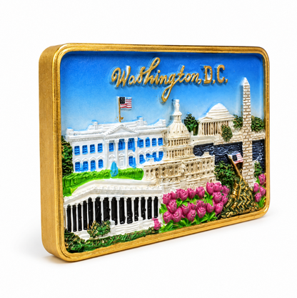 Washington D.C. Patriotic Landmark Panorama Ceramic Magnet