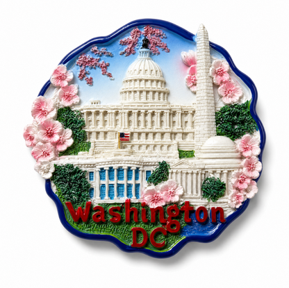 DC Cherry Blossom Landmarks Ceramic Magnet