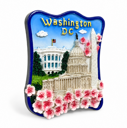 Washington DC Cherry Blossom Ceramic Magnet
