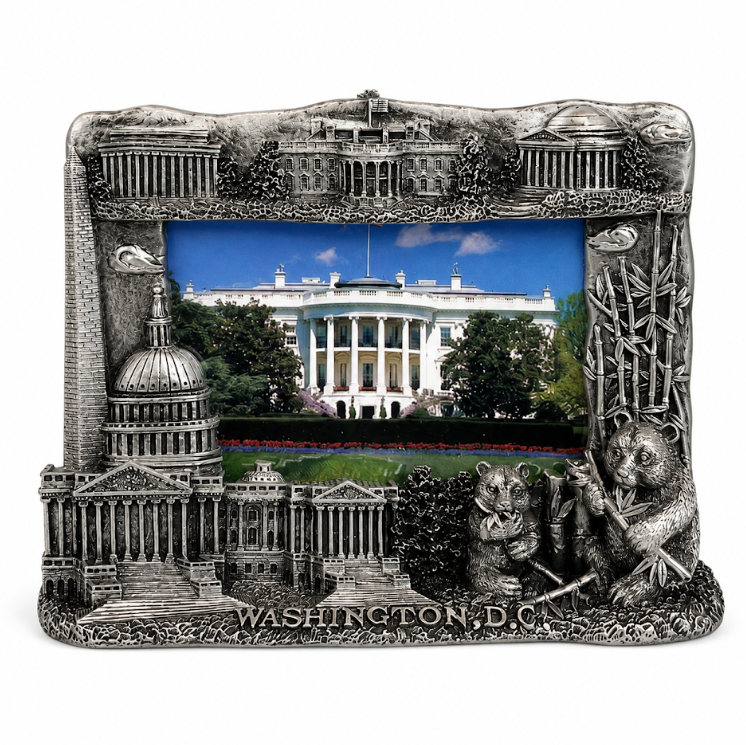 Washington DC Landmark Silver Picture Frame