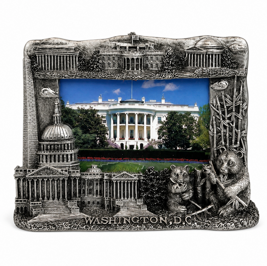 Washington DC Landmark Silver Picture Frame