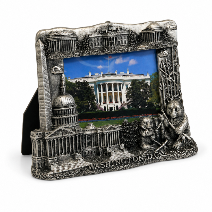 Washington DC Landmark Silver Picture Frame
