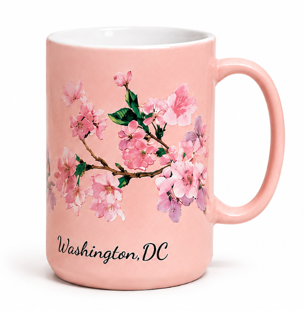 Pink Cherry Blossom Tall Mug