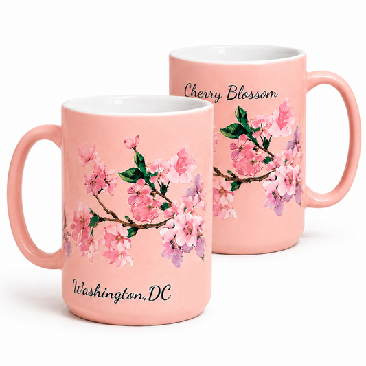 Pink Cherry Blossom Tall Mug