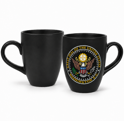 Tall Black Great Seal Mug