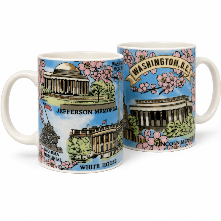 Washington DC Cherry Blossom Landmark Mug