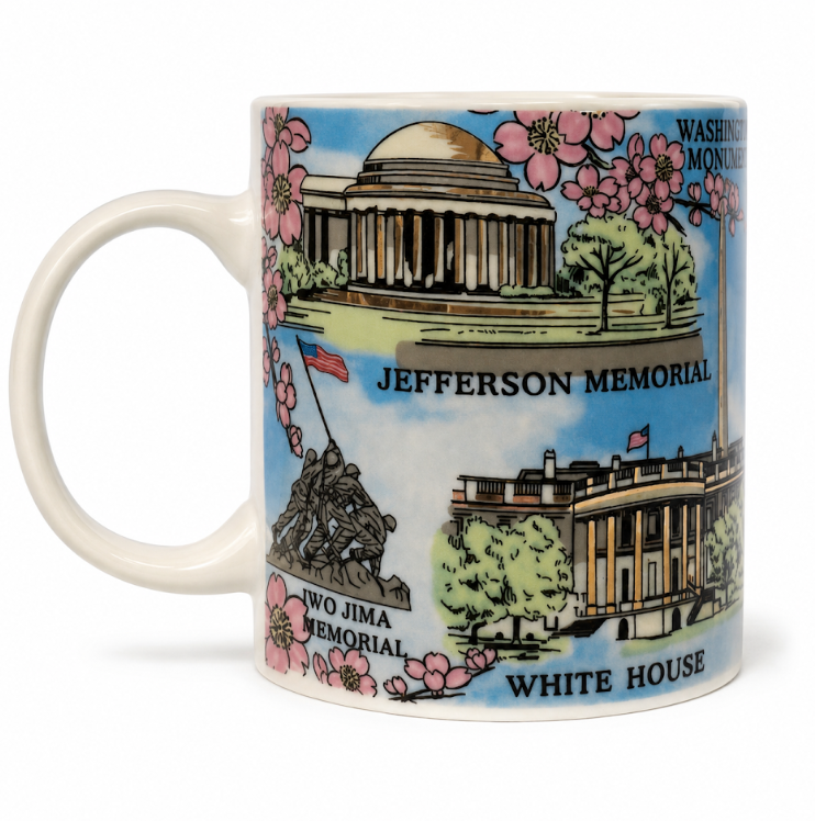 Washington DC Cherry Blossom Landmark Mug