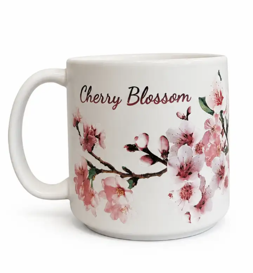White Cherry Blossom Washington DC Mug